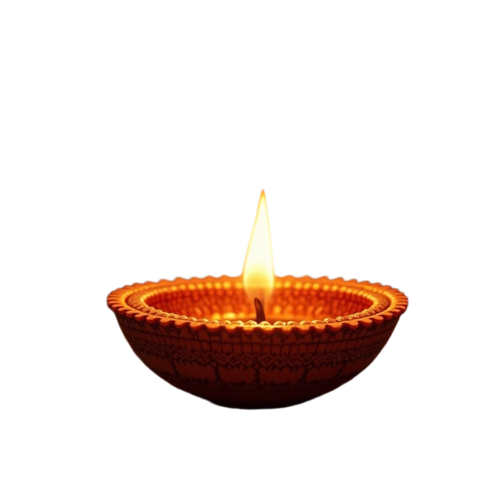 Glowing Candle in the Dark